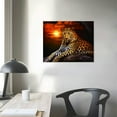 thumbnail image 3 of EastSmooth Black Golden Animals Wall Art Bathroom Decor Attractive Leopard Office Wall Decor Luxury Artwork for Living Room Home Decorations Ready to Hang King of Leopard, 3 of 4