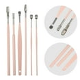 thumbnail image 3 of Unique Bargains 6 Pcs Stainless Steel Ear Cleansing Tool Set with Faux Leather Packaging Pink, 3 of 7