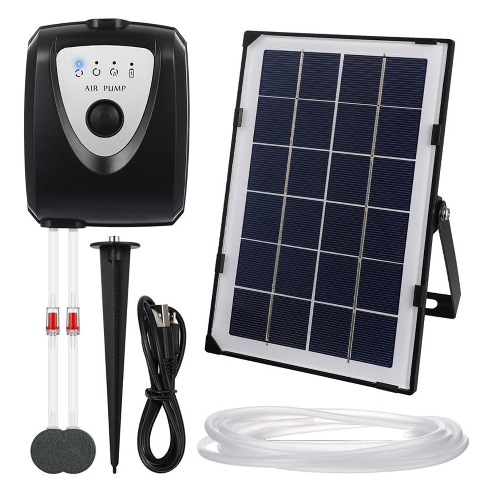 Pump Pond Aerator Air Solar Set Solar Power Air Pump Aerator Set Oxygenation Equipments For Aquarium Fish Tank Garden Pond ,Water Circulation