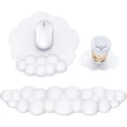 thumbnail image 1 of Ergonomic White Wrist Rest Set - Cloud Mouse Pad with Wrist Support & Keyboard Wrist Rest for Computer/Laptop - Comfortable Gaming & Office Wrist Cushion, 1 of 5