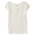 thumbnail image 2 of Suéter henley Aeropostale de punto mixto transparente para mujer blanco mediano, 2 of 2