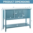 thumbnail image 3 of Canddidliike Wooden Sideboard Buffet Console Table with Drawers and Storage-Blue, Narrow Console Table for Foyer & Entry Spaces, 3 of 7