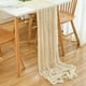 thumbnail image 1 of Camino de mesa beige CHAO 90 x 300 cm para bodas y cumpleaños, 1 of 5