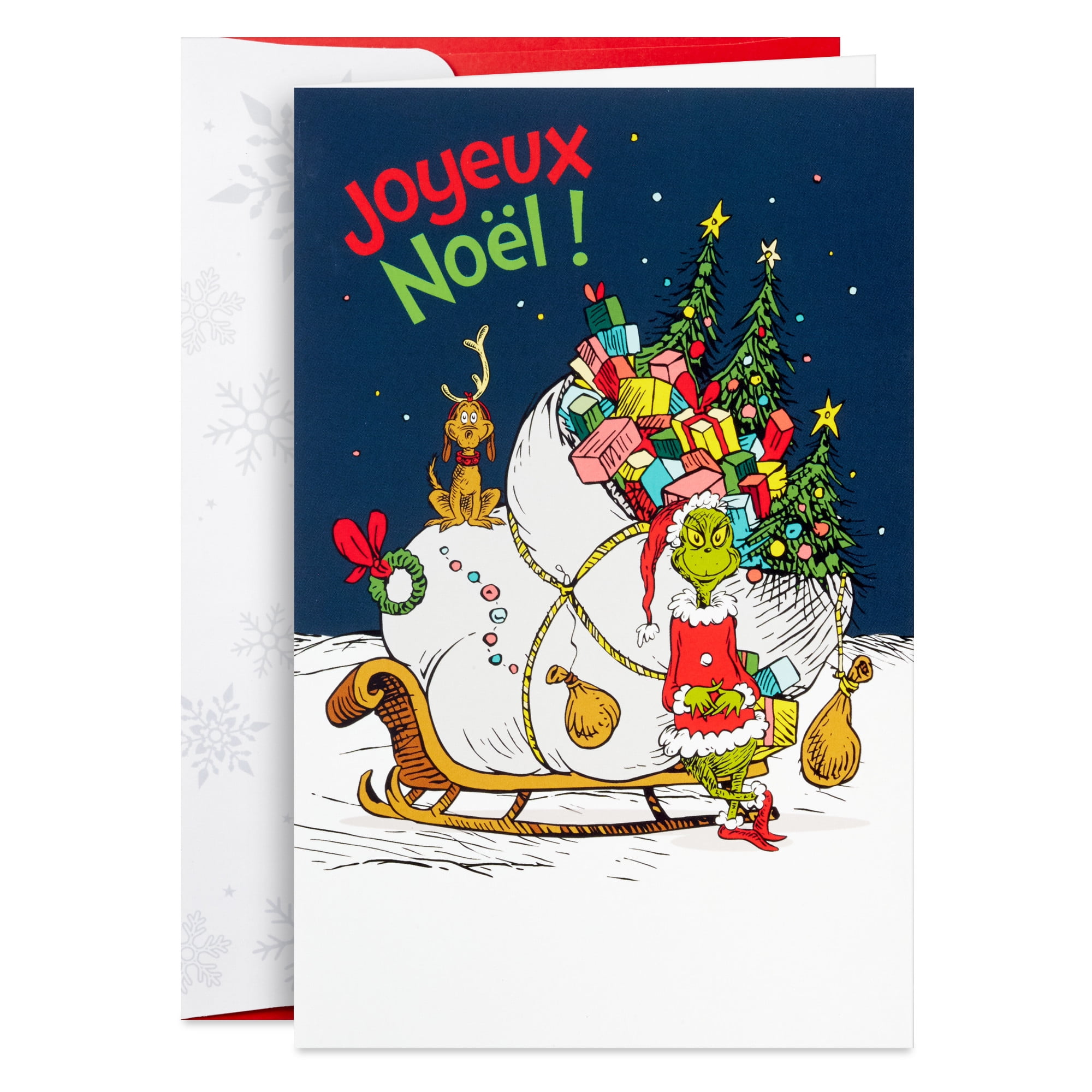 Hallmark Dr. Seuss's How the Grinch Stole Christmas! French-Language Boxed Christmas Cards, Merry Grinchmas (20 Cards)