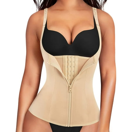 

Loday Waist Trainer for Women Tummy Control Corset Vest Postpartum Body Shaper Sport Girdle Shapewear Waist Cincher(Beige XL)