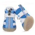 thumbnail image 2 of piezas de zapatos para perros, zapatos deportivos de mezclilla antideslizantes, botas transpirables para cachorros, zapatos de lona para exteriores para mascotas para perros pequeños, chihuahua, 2 of 5