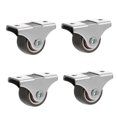 thumbnail image 4 of QUMIIRITY 4Pcs Movable Casters Black Rubber Directional Furniture Caster, 4 of 6
