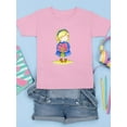 thumbnail image 3 of Girl With A Bouquet Of Flowers T-Shirt Juniors -Image by Shutterstock,  Medium, 3 of 4