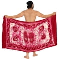 thumbnail image 3 of HAPPY BAY Men's Pareo Regular Surfing Dashiki Sarong Long Swim Beach Wrap One Size Red-N997 Summer Vacation Aloha, 3 of 5