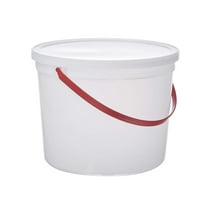 Pail with Handle, HDPE, 5 Quart, Natural, 10 Piece