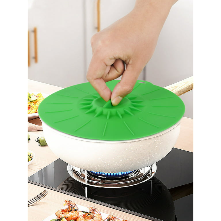 Silicone Lids,Microwave Splatter Cover,3 Sizes Reusable Heat