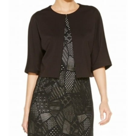 Dolman Crop - Alfani NEW Black Women's Size XL Scuba Dolman Sleeve Cropped Jacket