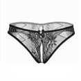 thumbnail image 2 of Ropa interior sexy de mujer con encaje bordado y abertura transparente picante, 2 of 2