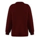 thumbnail image 5 of ICHUANYI Clearance Fashion Women Casual Pure Colour Lapel Neck Long Sleeve Loose T-Shirt Blouse Pullover Tops(Wine, XL) ICHUANYI WER2023080900337, 5 of 6