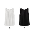 thumbnail image 2 of Minnieouse Nueva blusa informal sin mangas con cuello de gasa a la moda para mujer de verano Ropa interior Blanco XXL, 2 of 6