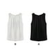 thumbnail image 2 of Guardurnaity Nueva blusa informal sin mangas con cuello de gasa a la moda para mujer de verano Ropa interior Negro SG, 2 of 6