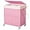 Pink, variant on Laundry Hamper with Wheels, Handwoven Rolling Laundry Basket with Lid, Clothes Hamper with Divided Removable Liner Bag, 115L Large Capacity Laundry Sorter Laundry Room Organization, Black