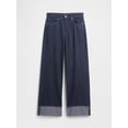 thumbnail image 4 of Jeans de Mujer GAP de Tiro Alto y Pierna Ancha Lavado Oscuro, 4 of 4