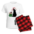 thumbnail image 5 of CafePress - Santa Cat &Amp; Mouse Women'S Light Pajamas - Women's Short Sleeve Print T-Shirt and Pants Light Cotton Pajama Set, 5 of 7