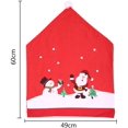 thumbnail image 3 of 4pcs Santa Clause Red Hat Cap Chair Seats Cover Christmas Dinner Table Party Decor, 3 of 7