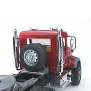 Bruder 1/16 Mack Granite Flatbed Truck w/ Low Loader & JCB Loader Backhoe 02813