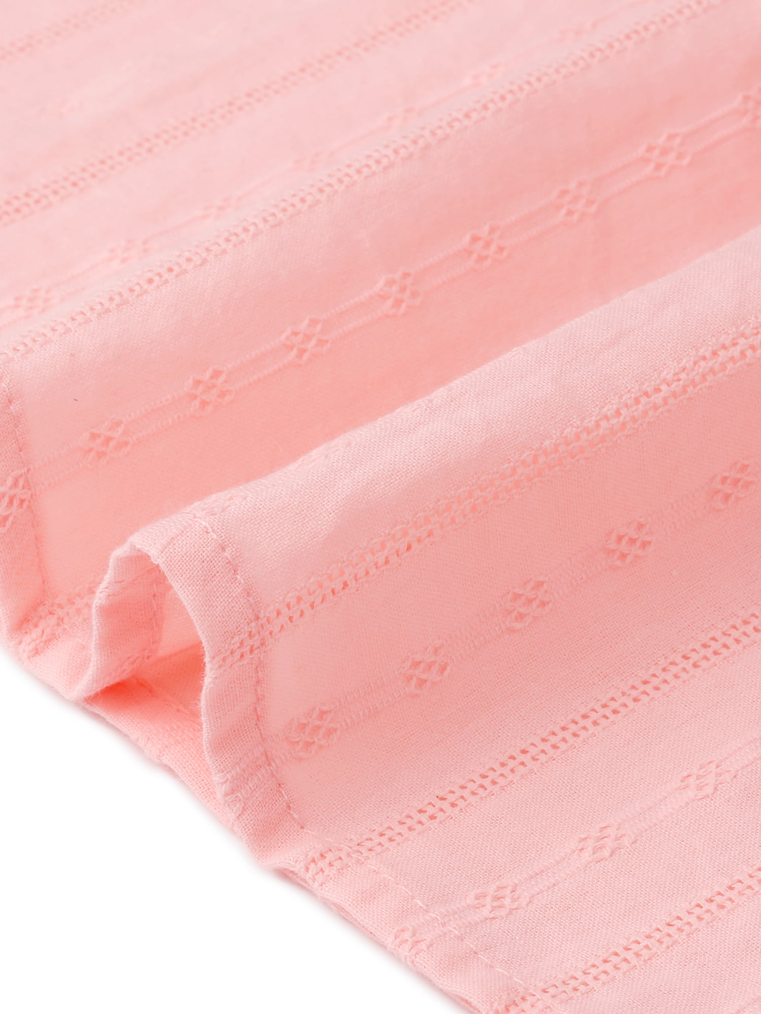 Women's Plus Women's Summer Top Casual Square Neck Ruffle Sleeve Blouse 4X Pink