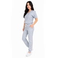 thumbnail image 2 of Uniforme Médico Dama, Enfermera, terapeuta, Doctora Quirúrgico Piel de Durazno GRIS GDE, 2 of 4