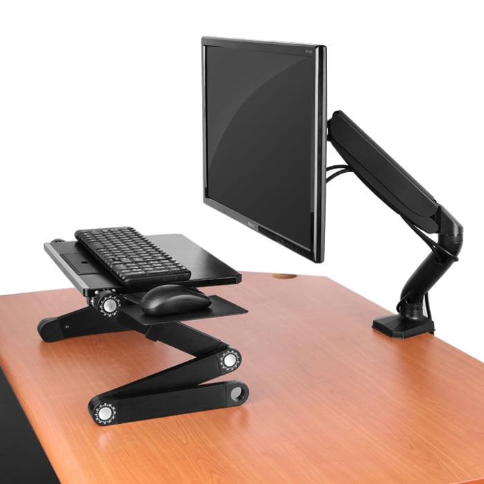 Single Computer Monitor Arm Mount With 2 Usb Ports Ergonomic Single Computer Monitor Arm Mount With