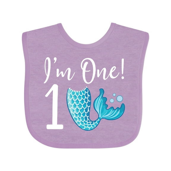 Inktastic 1st Birthday Mermaid Party Girls Baby Bib