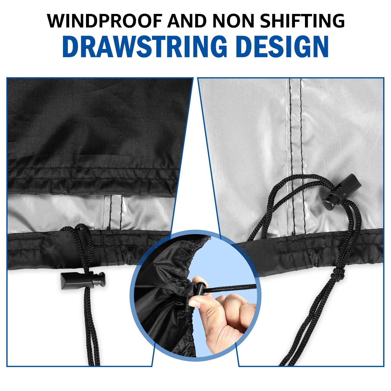 Cover for Folding Table Tennis Table Waterproof Windproof Heavy Duty Tear Resistant 210D Oxford Fabric 165 x 70 x 185cm, Black