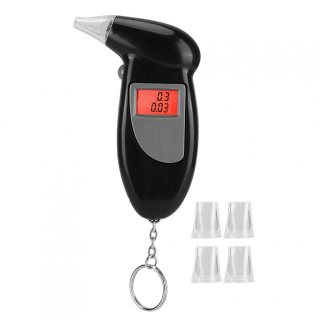 Probador/analizador de alcohol portátil con pantalla digital LCD de aliento con retroiluminación Jadeshay A