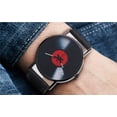 thumbnail image 2 of Classic Vinyl LP Record Design Face Man Woman Black Band Watch-258-B, 2 of 6