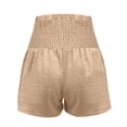 thumbnail image 4 of ABATAB Women's Shorts Trendy Summer Smocked Casual Cute Shorts Comfy Elastic Waist Shorts, 4 of 7