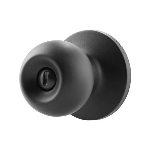 Hyper Tough Privacy Bed & Bathroom Ball Doorknob, Matte Black