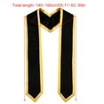 thumbnail image 5 of Yokua Unisex Adult Plain Graduation Honor Stole Sash with Trim for Graduation Party, 5 of 15