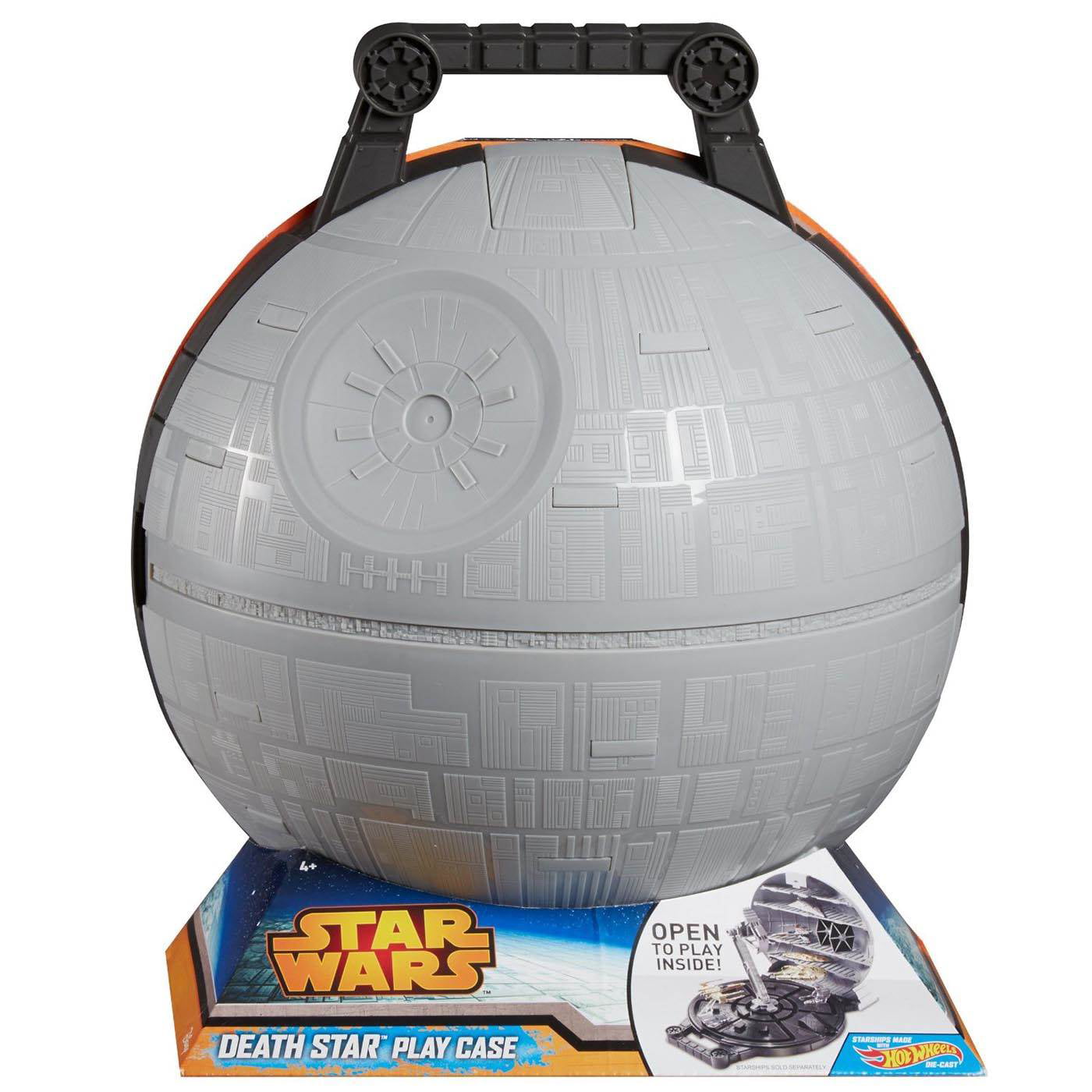 & 4 Star ships Set By Hot Wheels Brand NEW huge Star Wars Death Star Play Case 