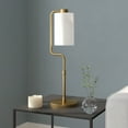 thumbnail image 2 of Evelyn&Zoe Rotolo 24" Tall Table Lamp with Fabric Shade, Brass/White, 2 of 7