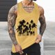 thumbnail image 4 of Camisetas de Tanque de los Hombres Tanque de los Hombres Incolor Gradiente de Impresión Cuello Redondo Correa Delgada Fuga Atrás Regular Casual Deportes Blusas de Tanque, 4 of 5