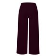 thumbnail image 4 of Women's Yoga Pants Comfortable Drawstring Pants Loose Straight Pants With Pockets Solid Color Sweat Pants Wide Leg Running Exercise, 4 of 5
