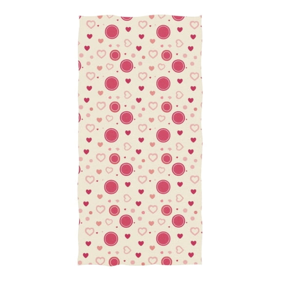 Oversized Beach Towel Extra Large Absorbent Microfiber Bath Towels Soft Quick Drying Heart and Dot 74"x37"