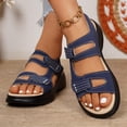 thumbnail image 4 of KEGIRLOM Women Fashionable And Casual Spring And Summer Outer Wear Comfortable Thick-Soled Beach Open-Toe Shoes With Straps Sandals Blue 5.5, 4 of 8