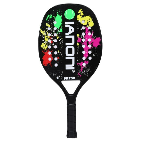 ianoni Beach Tennis Racket,Carbon Fiber Grit Face with EVA Memory Foam Core Beach Tennis Racket