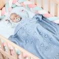 thumbnail image 3 of Baby Knitted Newborn Swaddle Wrap Stroller Blankets Soft Infant Bedding Quilt, 3 of 9