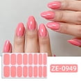 thumbnail image 3 of Buy 2 Get 1 Free Solid Color Nail Stickers, 16Pcs Glossy Pink Nude Nail Wraps, Long-Lasting Self-Adhesive Nail Polish Strips, Easy Apply Nail Art Stickers for Women, Includes Nail File, 3 of 16