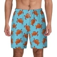 thumbnail image 2 of Picia Turtle pattern Mens Swim Trunks with Compression Liner Stretch Beach Shorts Quick Dry with Zipper Pockets No-Chafing Board Shorts-3X-Large, 2 of 9