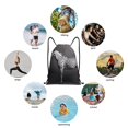 thumbnail image 6 of Balery Monochrome Leopard Horse Pattern Drawstring Backpack Bag Sport Gym Sackpack Cinch Bags Pattern Drawstring Backpack Bag Sport Gym Sackpack Cinch Bags -Small, 6 of 6