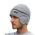 thumbnail image 6 of Winter Beanie Hats with Ear Flaps for Men Women, Lined Beanie Warm Winter Knitted Hat,Outdoor Windproof Knit Skull Cap, 6 of 6