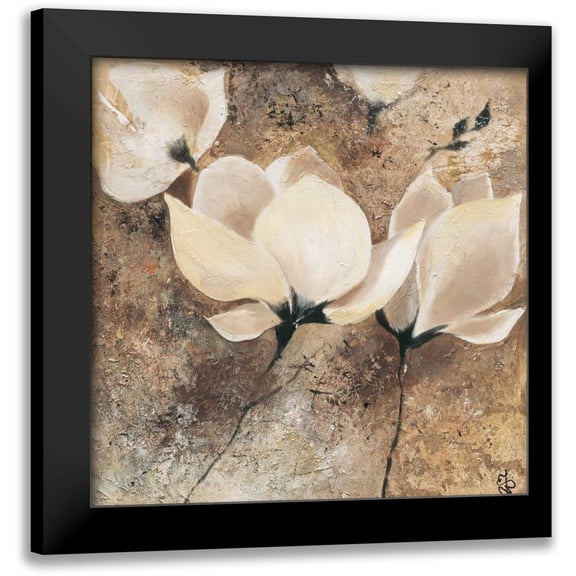 Volynets, Yuliya 12x12 Black Modern Framed Museum Art Print Titled - Magnolia II