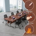 thumbnail image 4 of Conference Table with Wheels Flip Top Mobile Training Table Heavy Duty Spliceable Meeting Table for Offic, 4 of 7