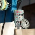 thumbnail image 3 of 20 Oz Husky and Flower Coffee Tumbler Double Wall Insulated Stainless Steel Water Bottle | Metal Reusable Thermoses Flask with Cup Cap | Leak & Sweat Proof with Anti-Dust Lid, 3 of 7